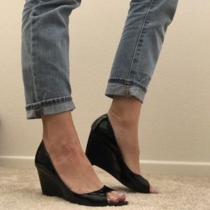 Black patent leather Merona heels size 6.5